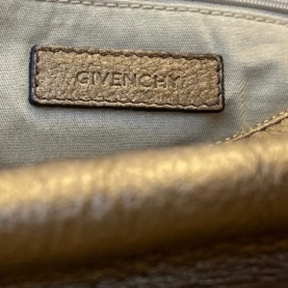 Givenchy Bronze Lambskin Foldover Satchel